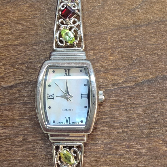 Peridot Garnet Amethyst  Watch New Battery Quartz Stretch Band - Picture 6 of 8